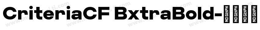 CriteriaCF BxtraBold字体转换